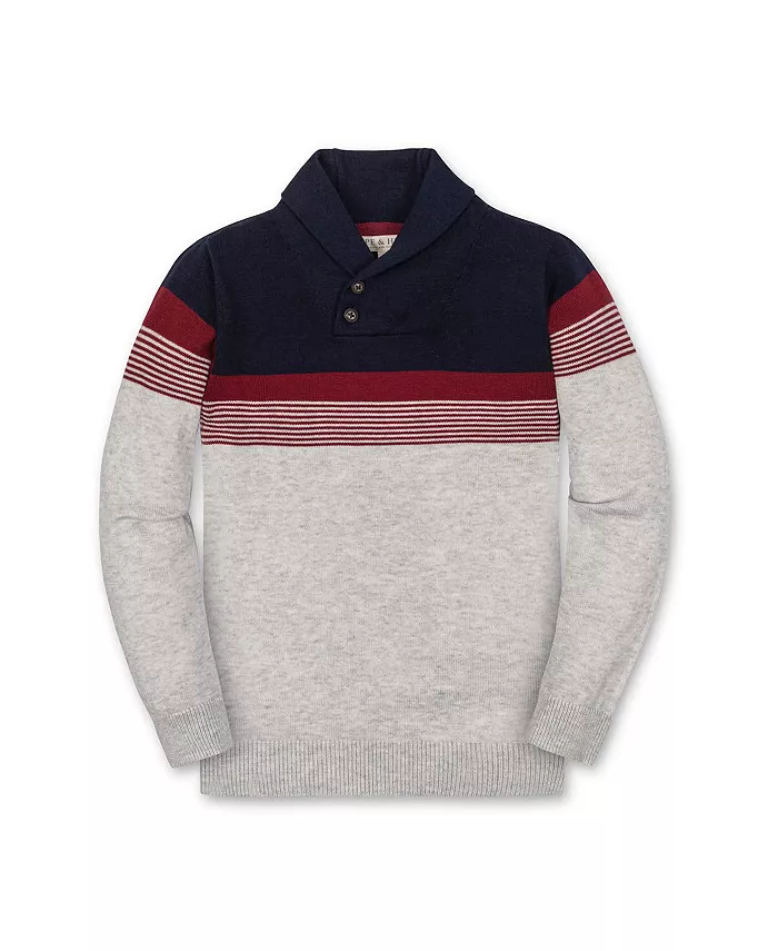 Органический свитер с длинными рукавами и воротником-шалькой в полоску для мальчиков и малышей Hope & Henry, серый
Органический свитер с длинными рукавами и воротником-шалькой в полоску для мальчиков и малышей Hope & Henry, серый