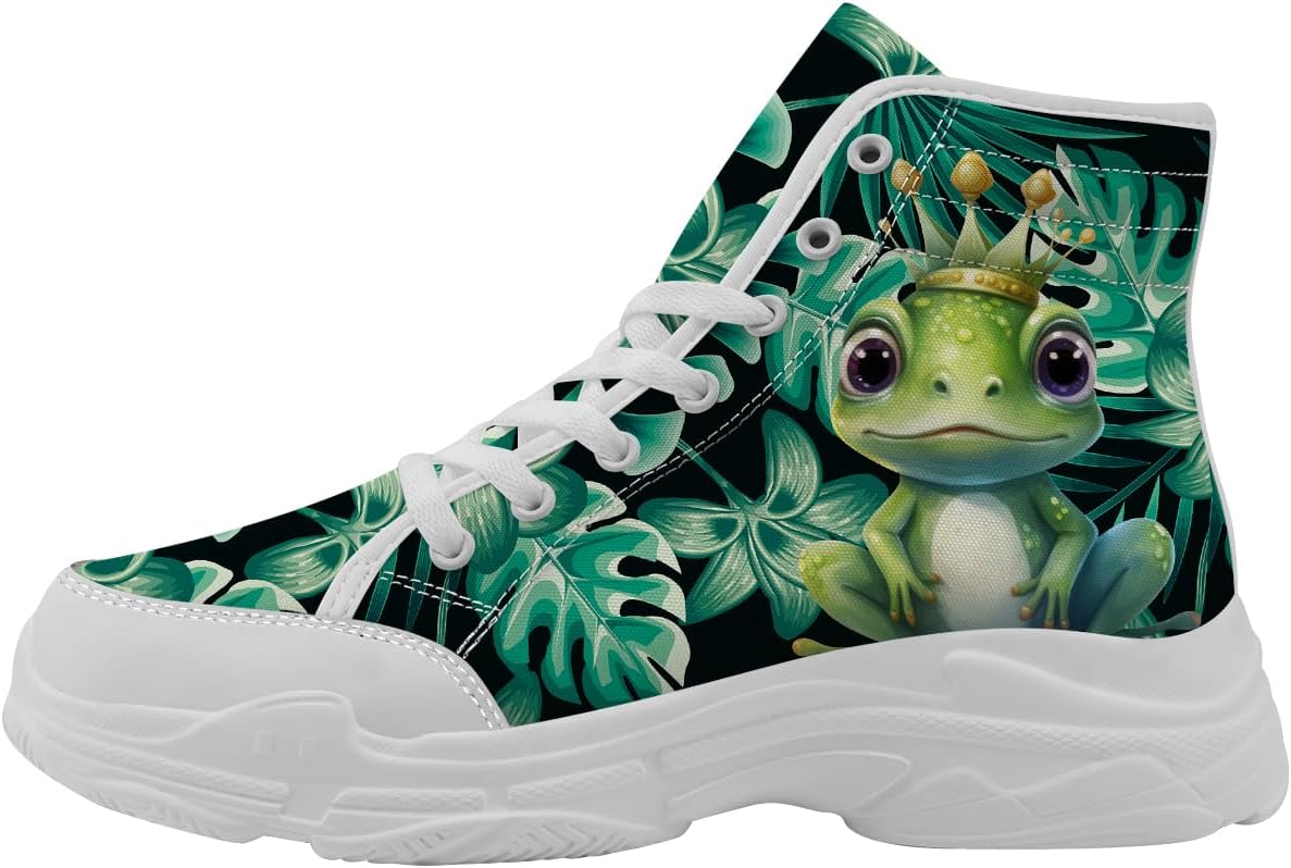 Женские высокие кеды Quorax Frog со шнуровкой, обувь из канвы, подарок для нее и для него, черный/зеленый
Женские высокие кеды Quorax Frog со шнуровкой, обувь из канвы, подарок для нее и для него, черный/зеленый