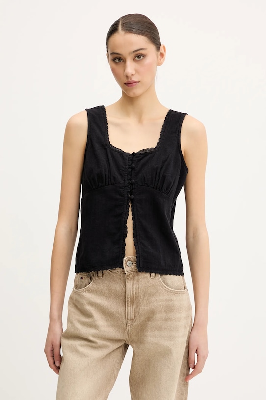 Хлопковая блузка Superdry, черный
Хлопковая блузка Superdry, черный