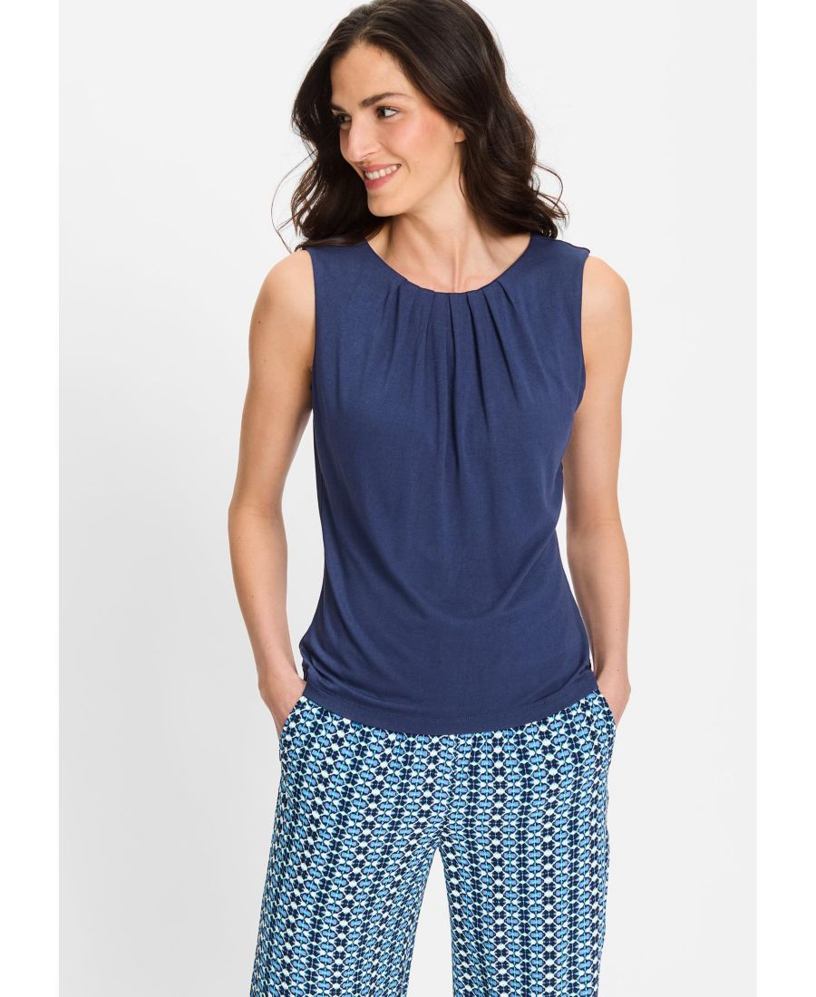 Женский топ с плиссированным вырезом Olsen, Night blue
Женский топ с плиссированным вырезом Olsen, Night blue