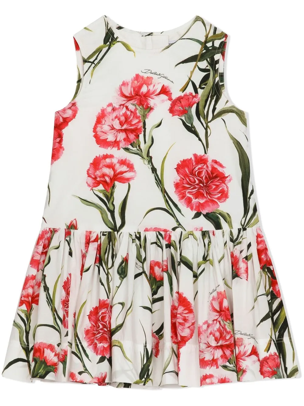 Платье без рукавов с цветочным принтом Dolce & Gabbana Kids, белый
Платье без рукавов с цветочным принтом Dolce & Gabbana Kids, белый