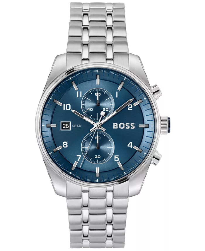 Мужские часы Skytraveller Quartz Fashion Chrono из нержавеющей стали, 44 мм Hugo Boss
Мужские часы Skytraveller Quartz Fashion Chrono из нержавеющей стали, 44 мм Hugo Boss