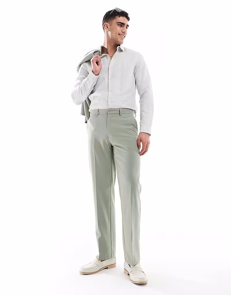 ASOS DESIGN брюки прямого кроя из костюма в цвете шалфейно-зеленый
ASOS DESIGN брюки прямого кроя из костюма в цвете шалфейно-зеленый