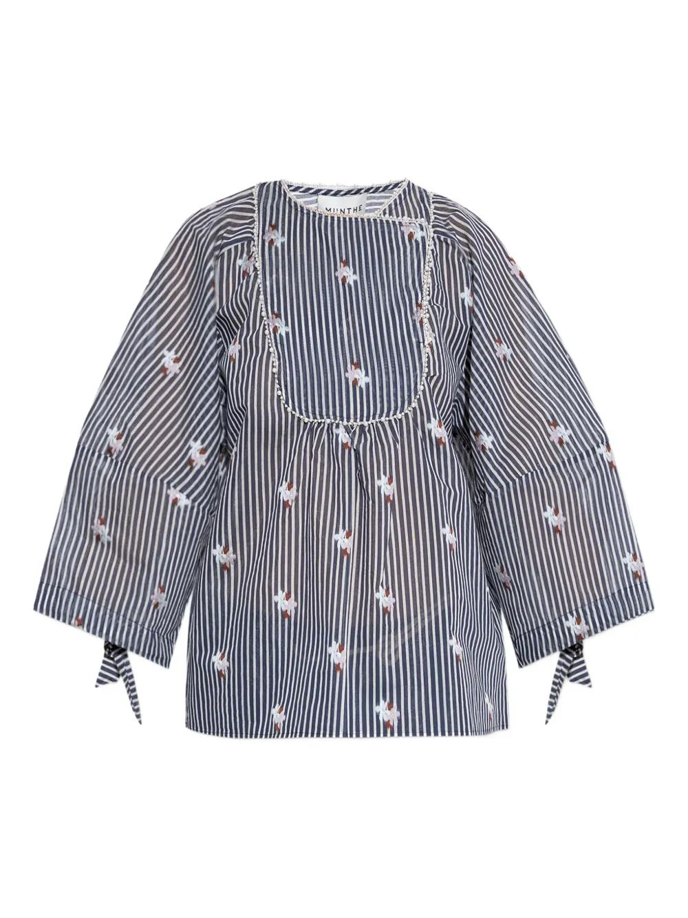 Блузка из органического хлопка MUNTHE, синий 
Блузка из органического хлопка MUNTHE, синий