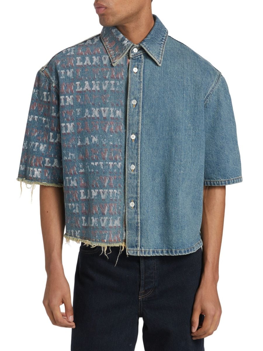 Рубашка Lanvin Lab x Future из асимметричного денима с короткими рукавами Lanvin, светло-синий
Рубашка Lanvin Lab x Future из асимметричного денима с короткими рукавами Lanvin, светло-синий