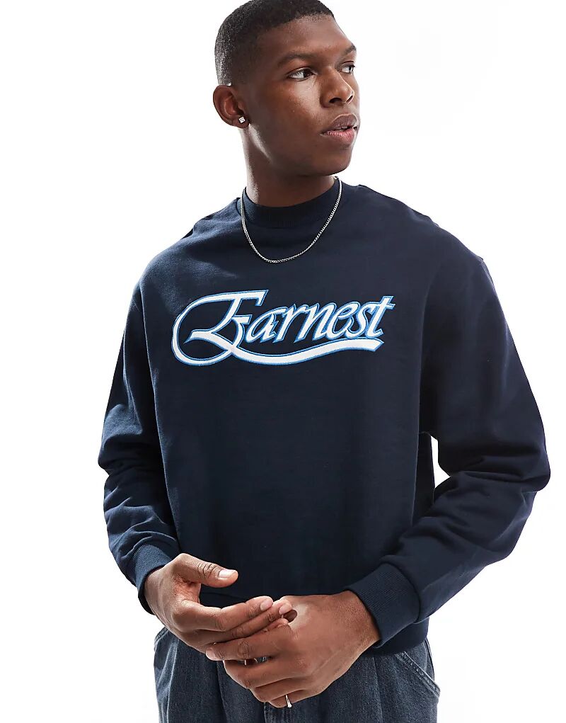 Свободный свитшот oversize с вышивкой на груди из атласа в темно-синем цвете ASOS DESIGN
Свободный свитшот oversize с вышивкой на груди из атласа в темно-синем цвете ASOS DESIGN