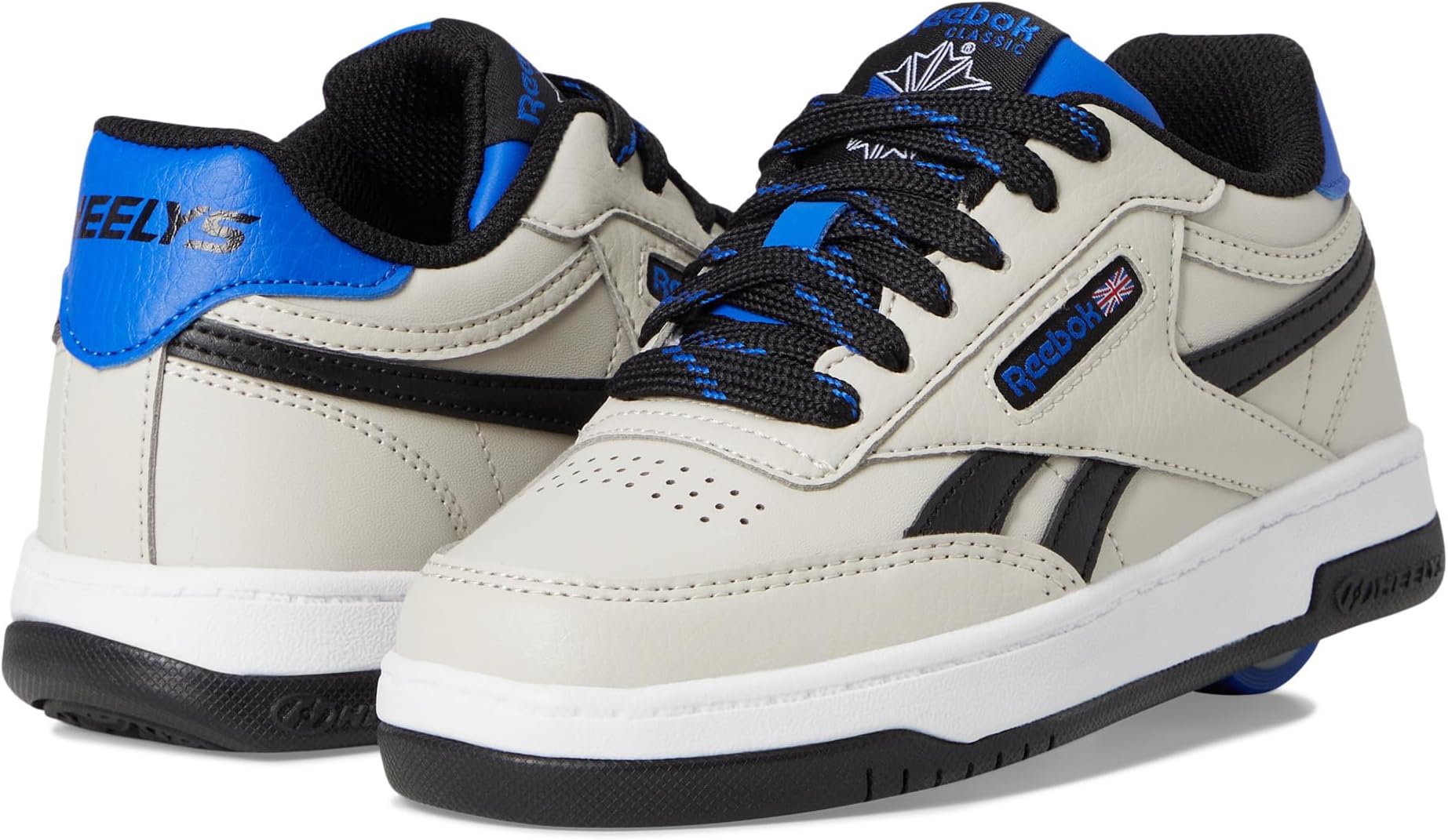 Кроссовки Heelys Reebok Club C, цвет Cream/Blue/Black
Кроссовки Heelys Reebok Club C, цвет Cream/Blue/Black