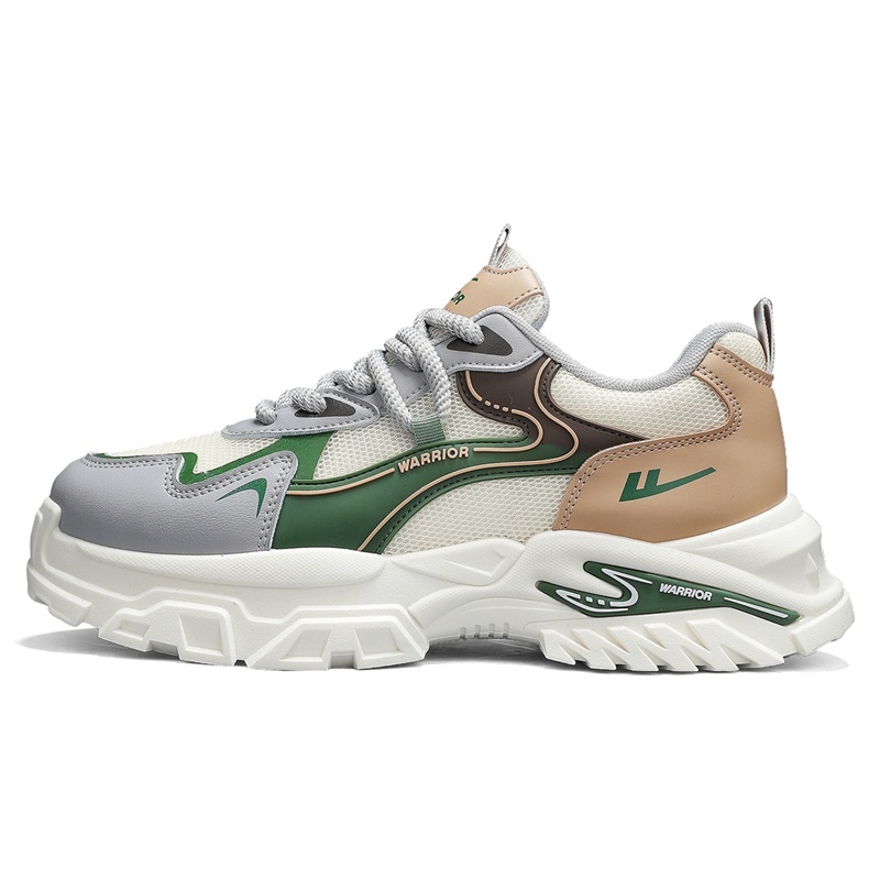 Мужские повседневные низкие кроссовки с абразивной стойкостью для увеличения роста WARRIOR, коричневый серый зеленый
Мужские повседневные низкие кроссовки с абразивной стойкостью для увеличения роста WARRIOR, коричневый серый зеленый