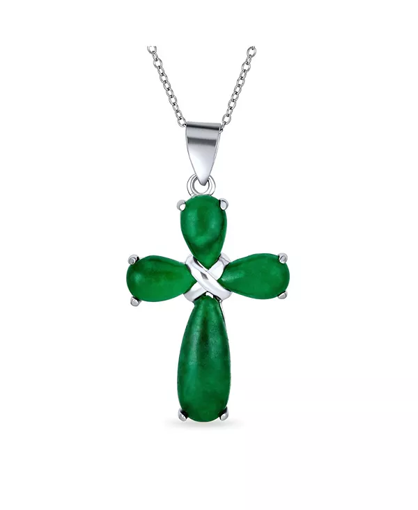 Неподвластная времени мода: ожерелье с крестом из черного оникса и зеленого нефрита из стерлингового серебра Bling Jewelry, green
Неподвластная времени мода: ожерелье с крестом из черного оникса и зеленого нефрита из стерлингового серебра Bling Jewelry, green