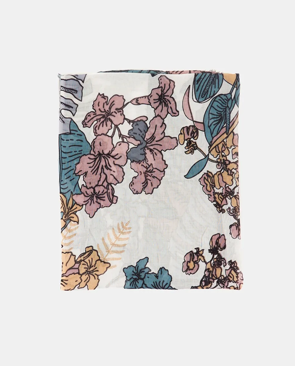 Шарф Oceans Diary из вискозы с цветочным принтом Abbacino, серый 
Шарф Oceans Diary из вискозы с цветочным принтом Abbacino, серый