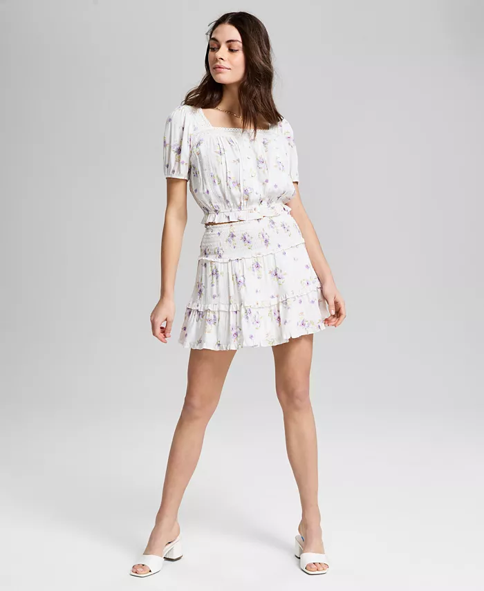 Женская мини-юбка с цветочным принтом и ярусами And Now This, белый
Женская мини-юбка с цветочным принтом и ярусами And Now This, белый