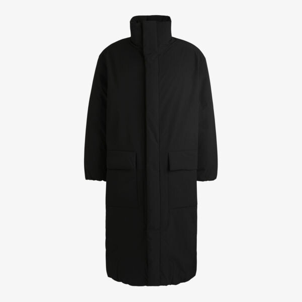 Тканая куртка-пуховик с капюшоном и логотипом-нашивкой Hugo, черный
Тканая куртка-пуховик с капюшоном и логотипом-нашивкой Hugo, черный