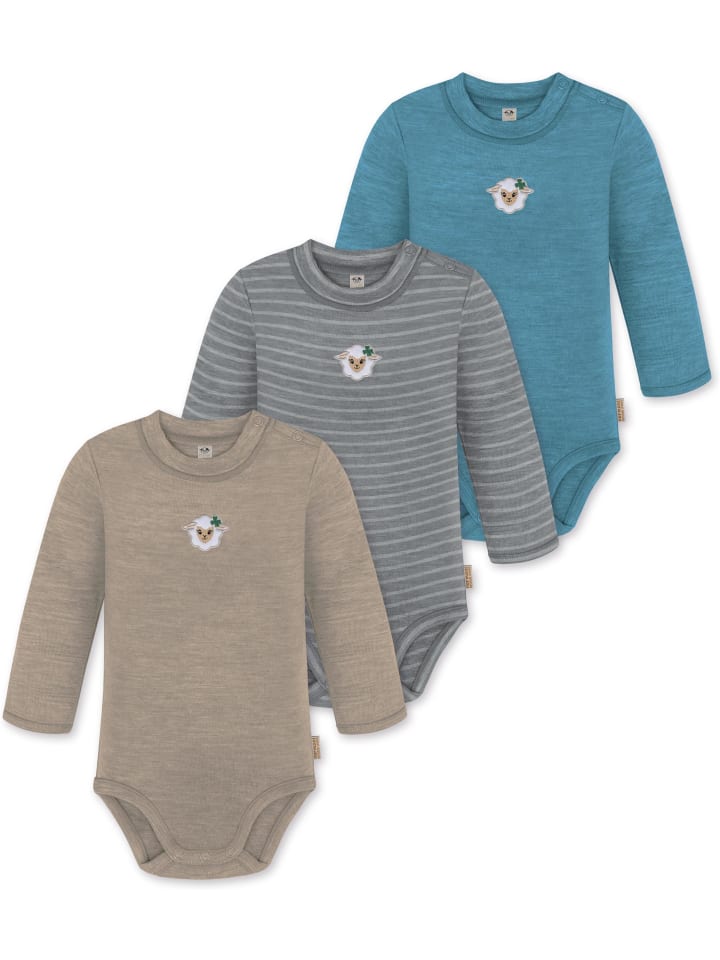 Normani Outdoor Sports Набор из 3 детских боди с длинными рукавами из мериносовой шерсти "Туай" в сине-серо-бежевом цвете
Normani Outdoor Sports Набор из 3 детских боди с длинными рукавами из мериносовой шерсти "Туай" в сине-серо-бежевом цвете