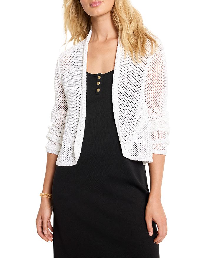 Мерлузовый кардиган Mesh Cocoon NIC+ZOE, белый 
Мерлузовый кардиган Mesh Cocoon NIC+ZOE, белый