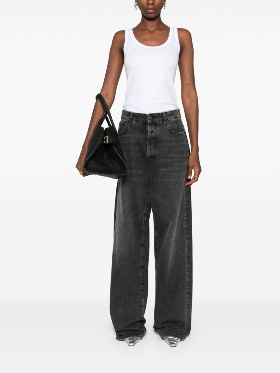 Fabiana Filippi топ в рубчик с цепочкой, белый
Fabiana Filippi топ в рубчик с цепочкой, белый