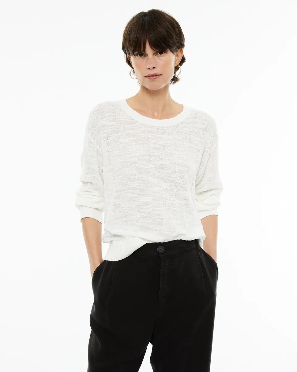 Женский свитер с геометрическим узором System Action, белый
Женский свитер с геометрическим узором System Action, белый