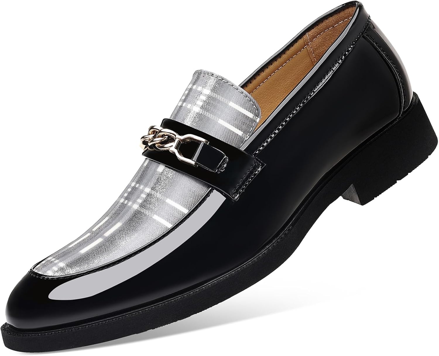 Мужские винтажные лоферы с пряжкой из лаковой кожи, формальные деловые и повседневные туфли на утонченный выход сальто Lmgyzur, черный
Мужские винтажные лоферы с пряжкой из лаковой кожи, формальные деловые и повседневные туфли на утонченный выход сальто Lmgyzur, черный