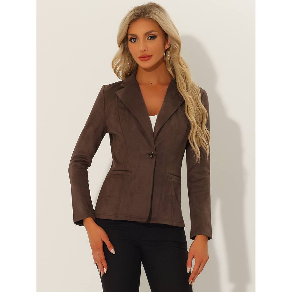 Женский офисный пиджак из искусственной замши с длинными рукавами и пуговицами с зубчатыми лацканами ALLEGRA K, цвет Khaki
Женский офисный пиджак из искусственной замши с длинными рукавами и пуговицами с зубчатыми лацканами ALLEGRA K, цвет Khaki