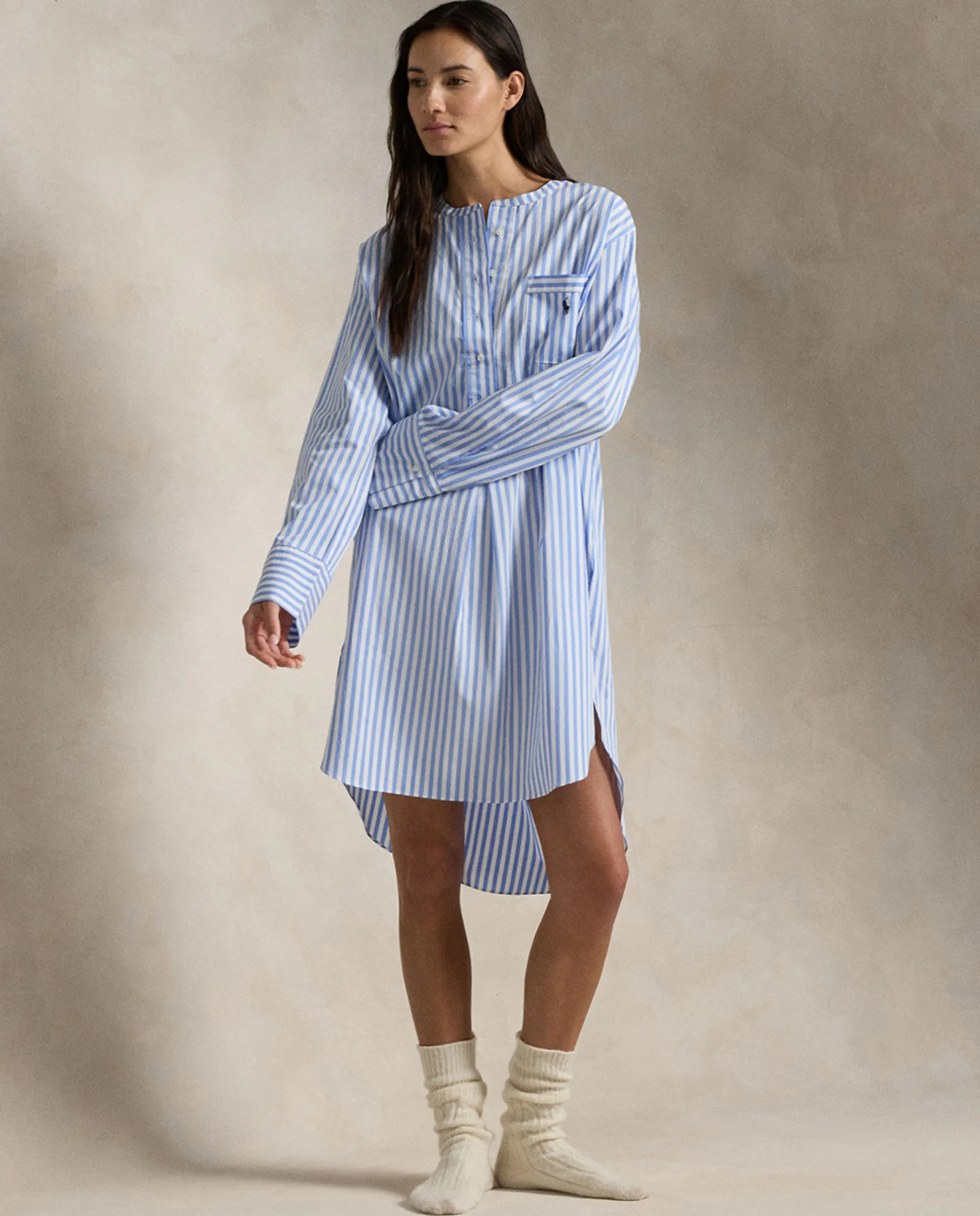 Длинная полосатая рубашка Lauren Ralph Lauren, светло-голубой
Длинная полосатая рубашка Lauren Ralph Lauren, светло-голубой