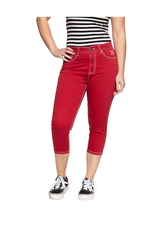 Джинсы-Капри с 5 карманами Betty Queen Kerosin, красный
Джинсы-Капри с 5 карманами Betty Queen Kerosin, красный