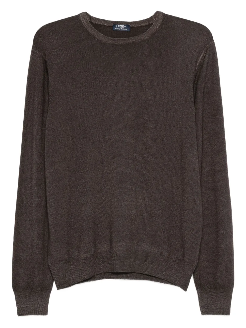 Свитер с круглым вырезом Barba, коричневый 
Свитер с круглым вырезом Barba, коричневый
