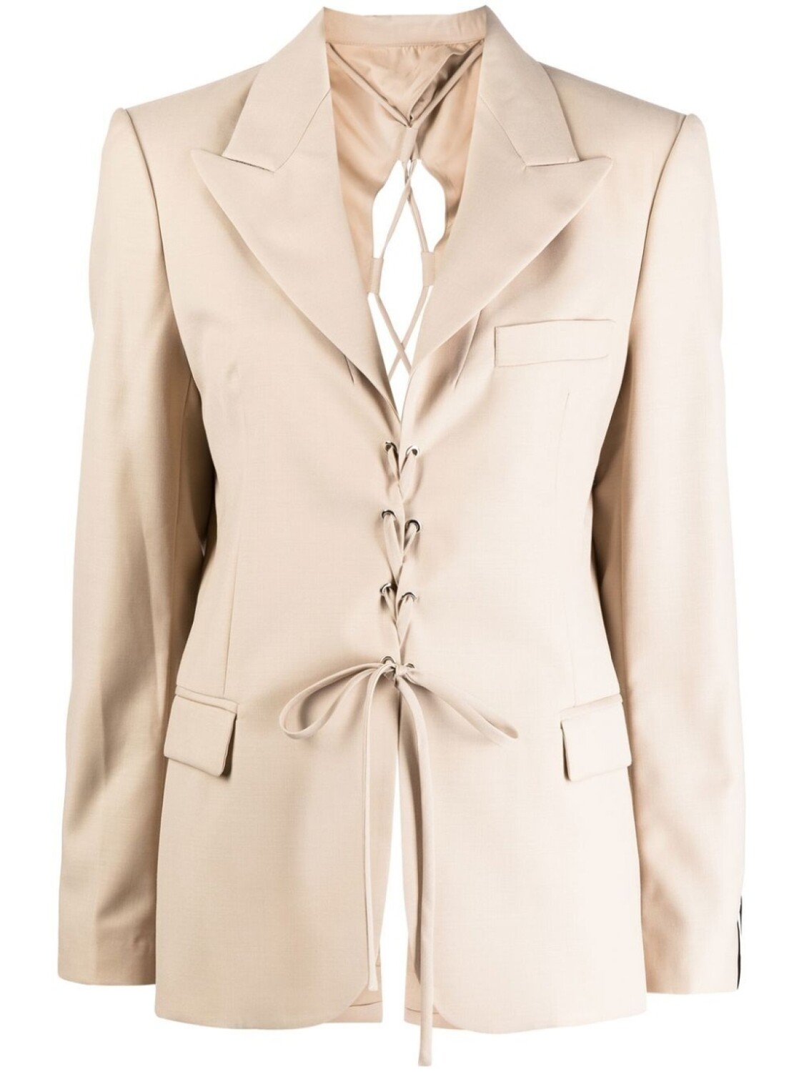 Блейзер строгого кроя с открытой спиной Rokh, коричневый
Блейзер строгого кроя с открытой спиной Rokh, коричневый