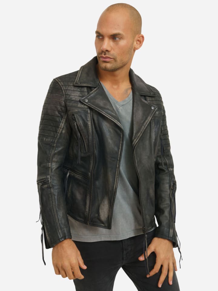 Trueprodigy Кожаная куртка Bryan черного цвета
Trueprodigy Кожаная куртка Bryan черного цвета