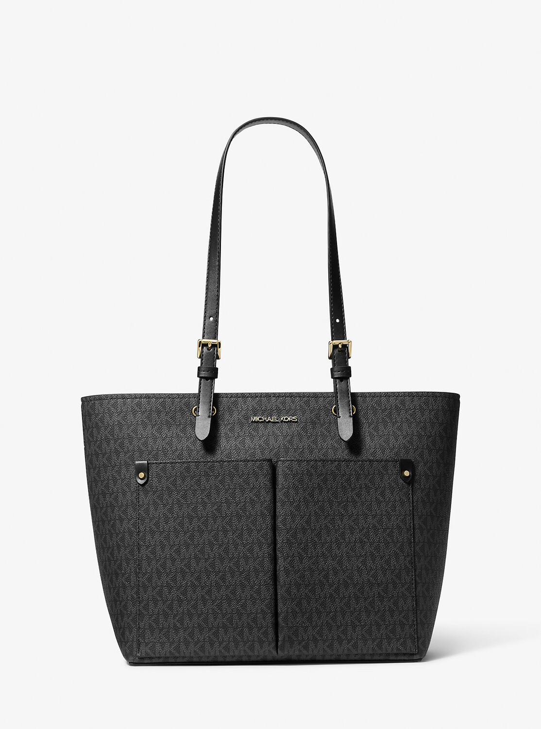 Сумка-тоут среднего размера с карманом и логотипом Jet Set Michael Kors, черный
Сумка-тоут среднего размера с карманом и логотипом Jet Set Michael Kors, черный