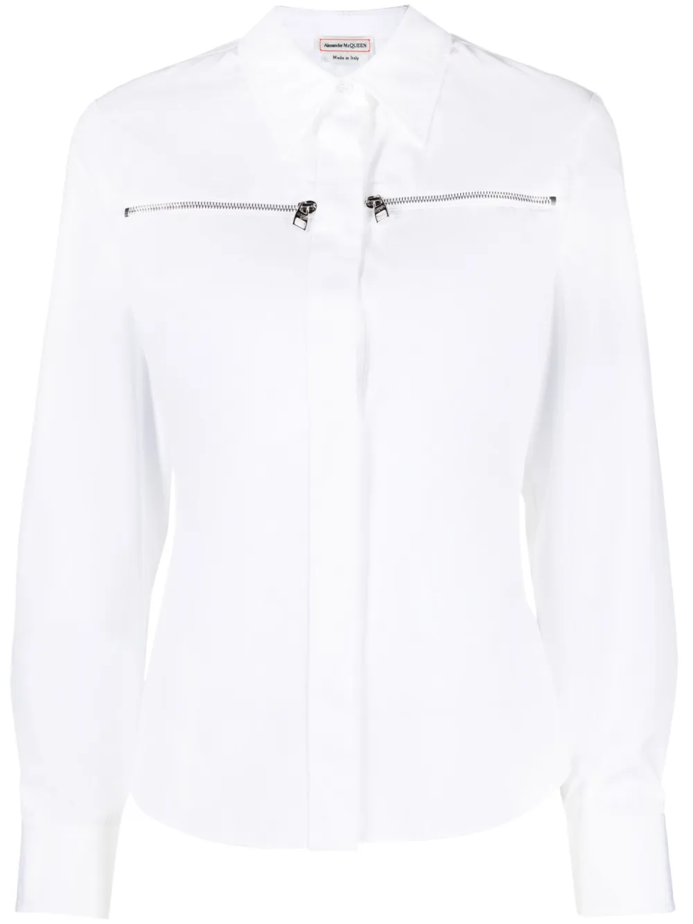 Рубашка с длинными рукавами и молниями Alexander McQueen, белый
Рубашка с длинными рукавами и молниями Alexander McQueen, белый