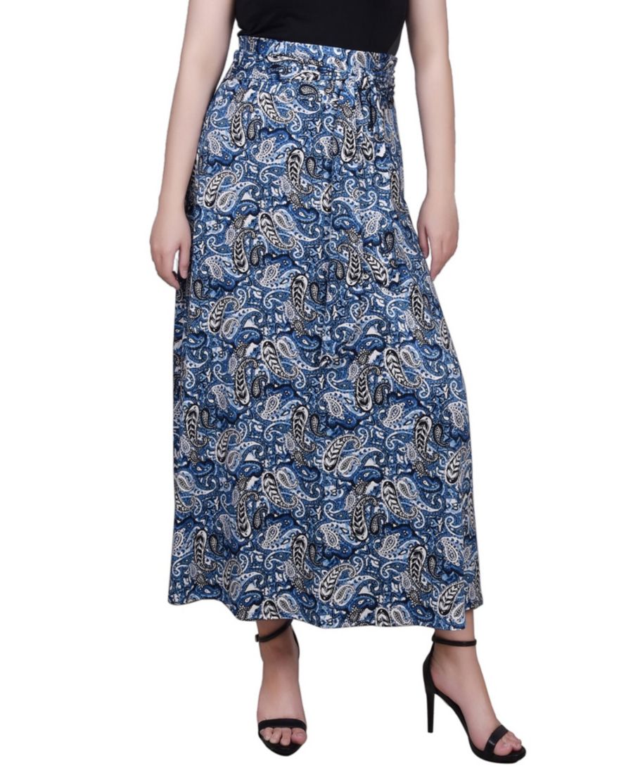 Укороченная макси-юбка с поясом на талии NY Collection, Black Blue Paisley
Укороченная макси-юбка с поясом на талии NY Collection, Black Blue Paisley