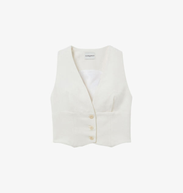 Укороченный тканый жилет с V-образным вырезом Claudie Pierlot, цвет naturels
Укороченный тканый жилет с V-образным вырезом Claudie Pierlot, цвет naturels