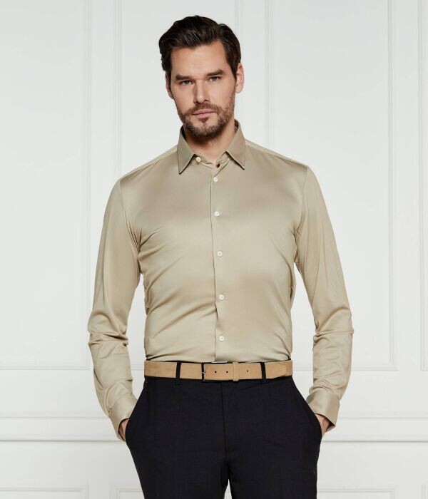 Рубашка мужская Boss облегающая, бежевый
Рубашка мужская Boss облегающая, бежевый
