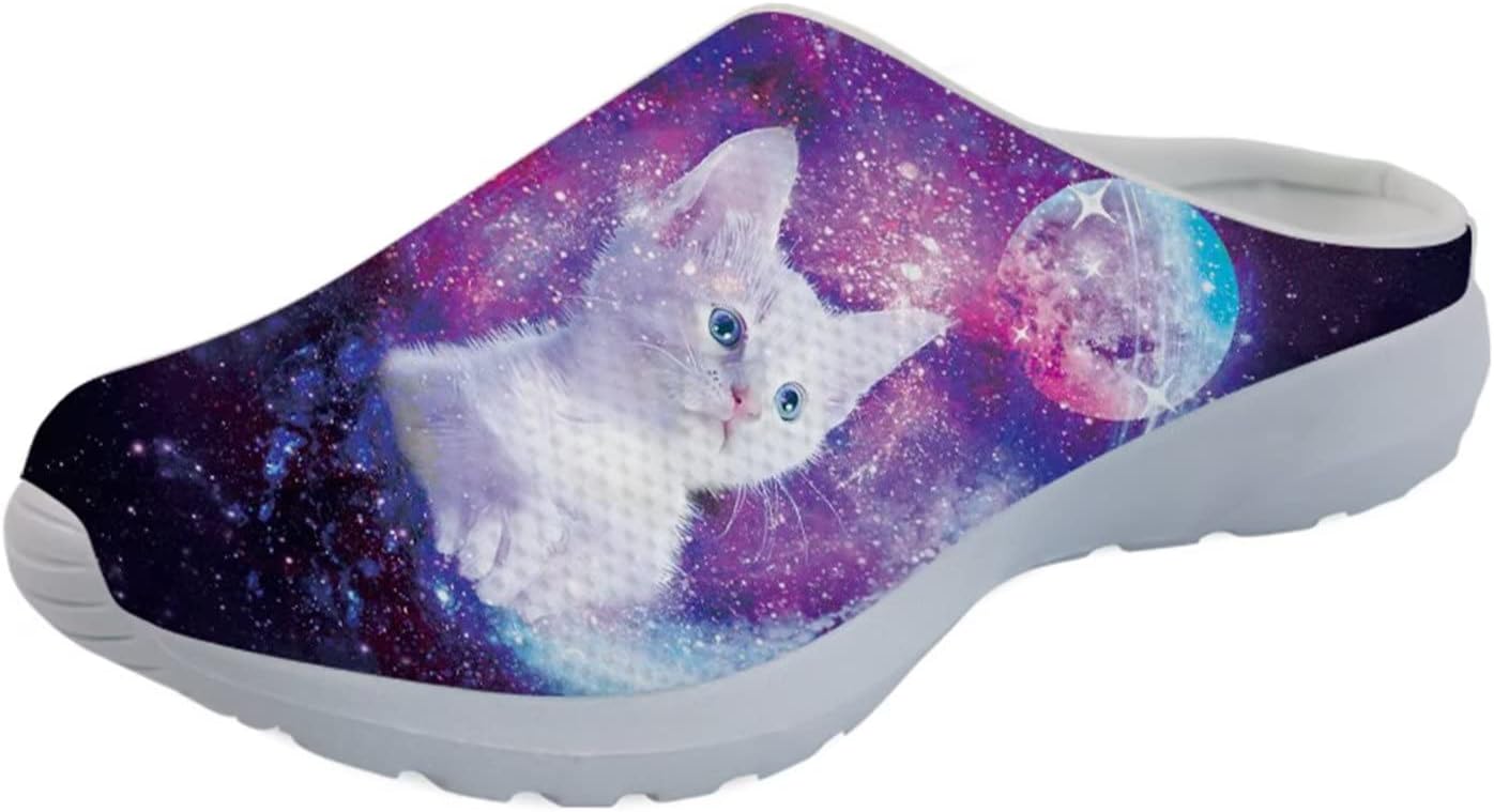 Женские слипоны-мюли Forchrinse с милым Санта-Клаусом, мужские садовые сабо, сетчатые прогулочные туфли для повседневной носки, работы и спортзала, Galaxy Cat Space
Женские слипоны-мюли Forchrinse с милым Санта-Клаусом, мужские садовые сабо, сетчатые прогулочные туфли для повседневной носки, работы и спортзала, Galaxy Cat Space