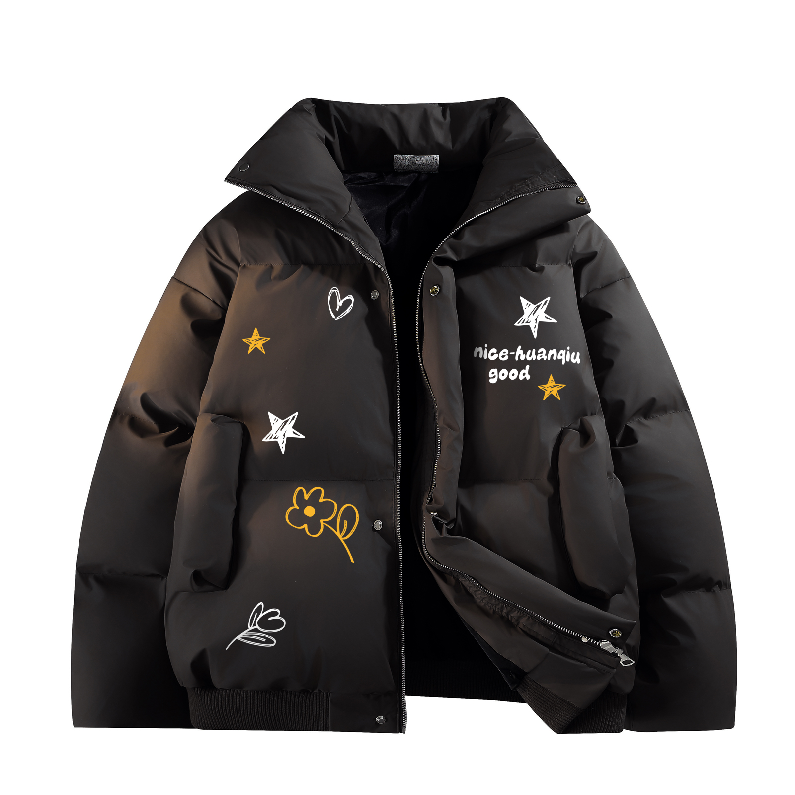 Пуховик Unisex Stand Collar Moderate Padded HUANQIU, черный
Пуховик Unisex Stand Collar Moderate Padded HUANQIU, черный