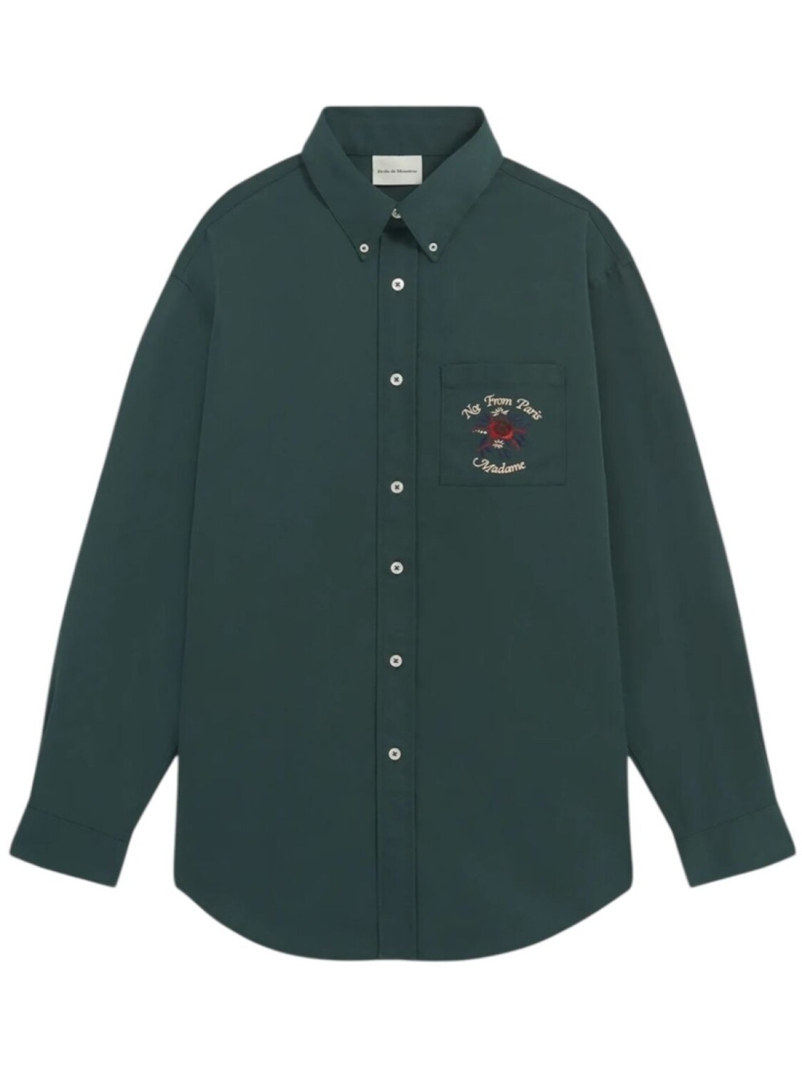 Рубашка La Chemise с надписью Fleurs Drôle De Monsieur, зеленый
Рубашка La Chemise с надписью Fleurs Drôle De Monsieur, зеленый