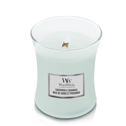 Woodwick Scented Candle Vase Sagewood & Seagrass 275g
Woodwick Scented Candle Vase Sagewood & Seagrass 275g