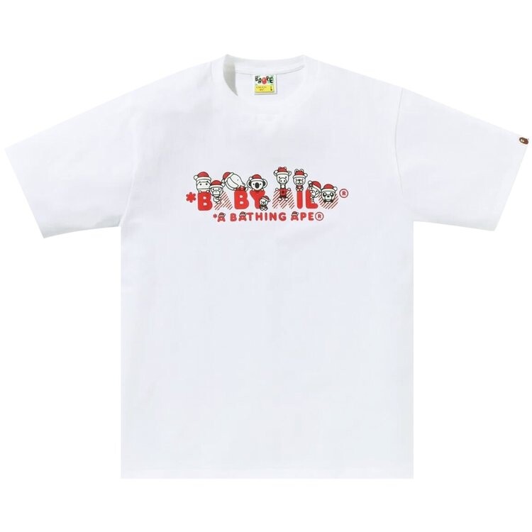 Футболка BAPE Christmas Baby Milo Tee, белый 
Футболка BAPE Christmas Baby Milo Tee, белый