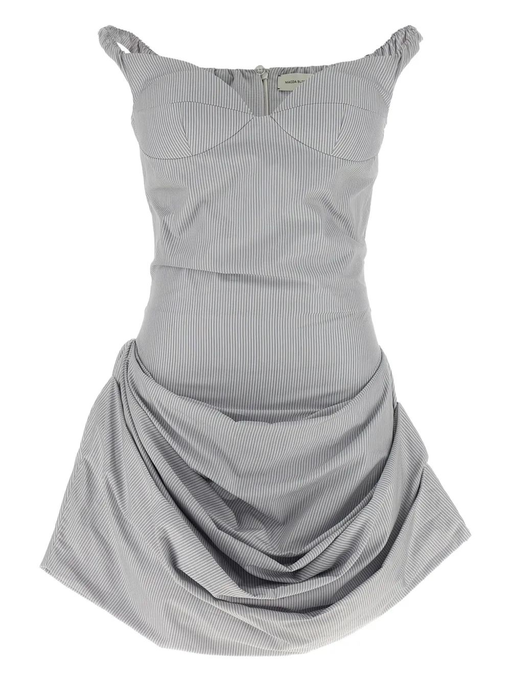 22 полосатое драпированное мини-платье Magda Butrym, серый
22 полосатое драпированное мини-платье Magda Butrym, серый