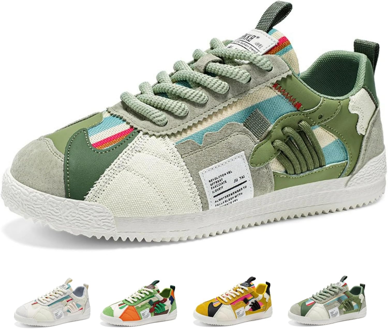 Мужские модные ретро-кроссовки, легкие, дышащие, для бега и тенниса, классические повседневные удобные обувь для ходьбы Macefil, зеленый
Мужские модные ретро-кроссовки, легкие, дышащие, для бега и тенниса, классические повседневные удобные обувь для ходьбы Macefil, зеленый