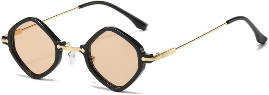 Ретро-солнцезащитные очки в форме маленького многоугольника для женщин и мужчин, с прозрачными линзами с градиентом «океан», защитой от УФ-излучения UV400, в стиле панк UATXTAU, Black Champagne
Ретро-солнцезащитные очки в форме маленького многоугольника для женщин и мужчин, с прозрачными линзами с градиентом «океан», защитой от УФ-излучения UV400, в стиле панк UATXTAU, Black Champagne