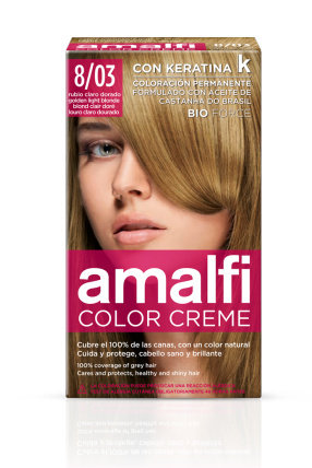 Крем-краска для волос 8/03 Золотой светло-русый Amalfi Color Creme
Крем-краска для волос 8/03 Золотой светло-русый Amalfi Color Creme