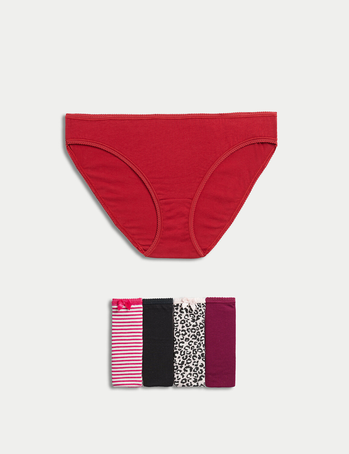 Трусики бикини из хлопка и лайкры с принтом Marks & Spencer, 5 шт
Трусики бикини из хлопка и лайкры с принтом Marks & Spencer, 5 шт