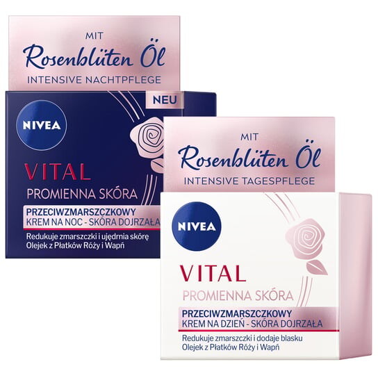 Дневной крем против морщин 50 мл и ночной 50 мл NIVEA VITAL RADIANT SKIN
Дневной крем против морщин 50 мл и ночной 50 мл NIVEA VITAL RADIANT SKIN