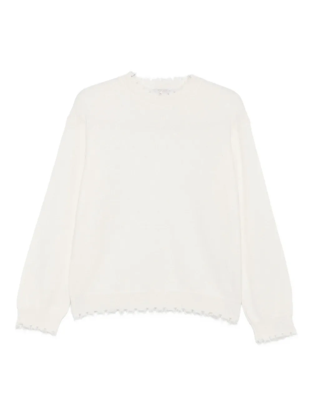 Свитер с круглым вырезом и бахромой Antonelli, белый
Свитер с круглым вырезом и бахромой Antonelli, белый