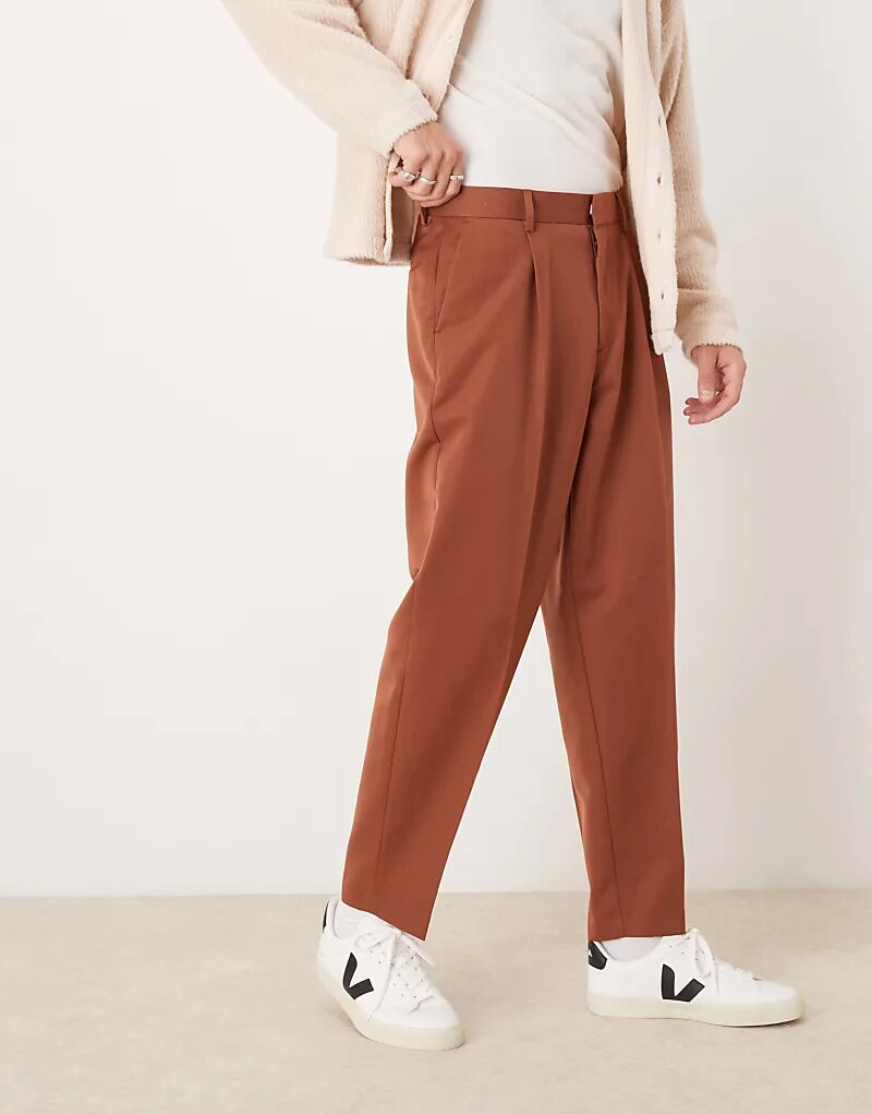 Элегантные свободные зауженные брюки со складкой спереди цвета ржавчины ASOS DESIGN
Элегантные свободные зауженные брюки со складкой спереди цвета ржавчины ASOS DESIGN