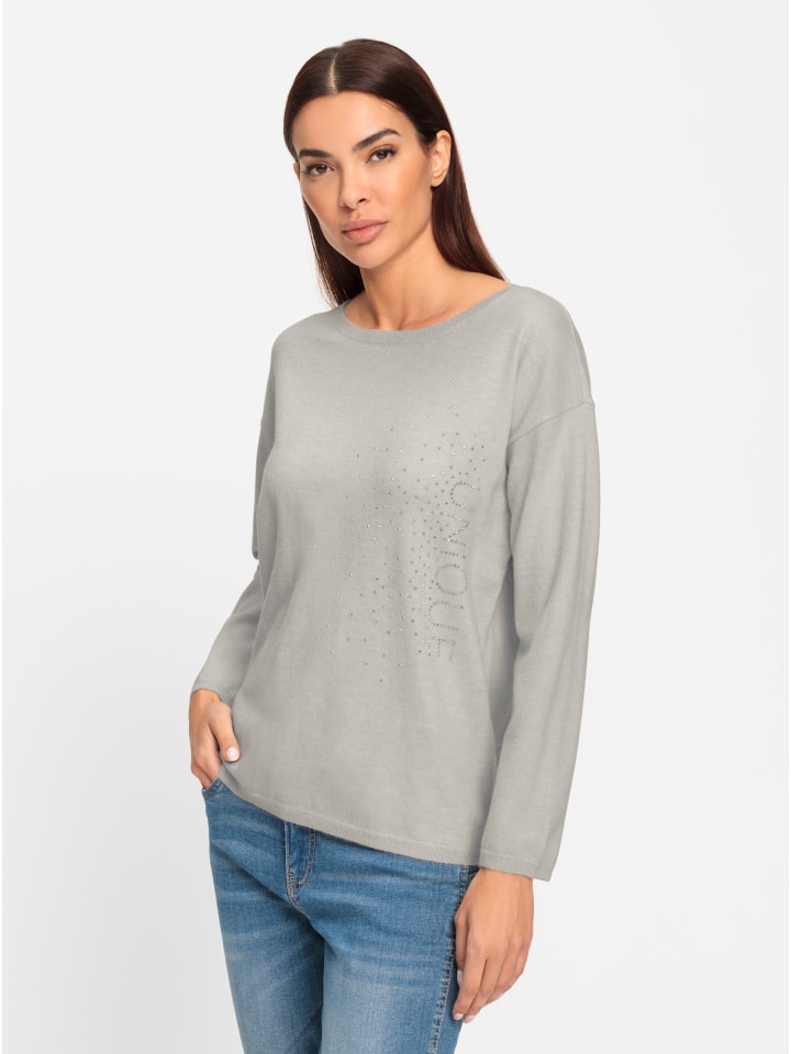Свитер с круглым вырезом светло-серого меланжевого цвета Heine
Свитер с круглым вырезом светло-серого меланжевого цвета Heine