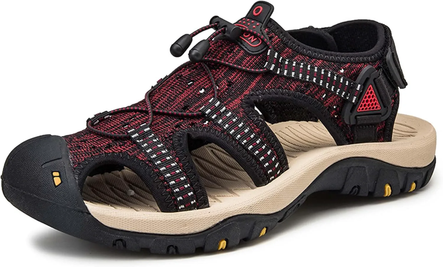 Мужские сандалии для походов из сетки, пляжные сандалии, с поддержкой свода стопы, мужские прогулочные сандалии, быстро сохнущие дышащие легкие спортивные водные сандалии, вязаные спортивные сандалии Vtiao, черный/красный
Мужские сандалии для походов из сетки, пляжные сандалии, с поддержкой свода стопы, мужские прогулочные сандалии, быстро сохнущие дышащие легкие спортивные водные сандалии, вязаные спортивные сандалии Vtiao, черный/красный