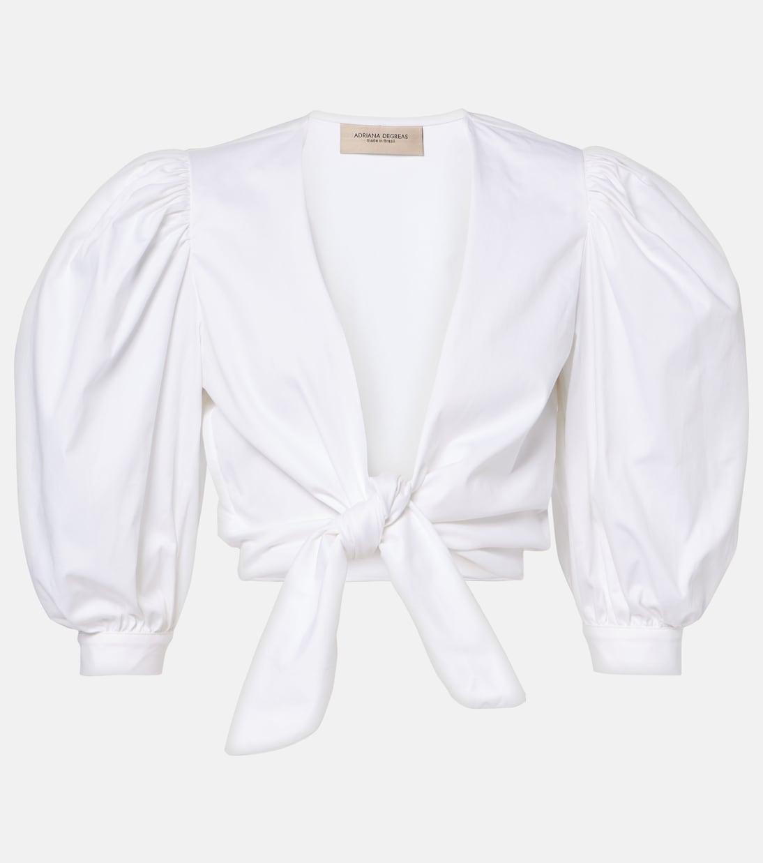 Укороченный топ из смесовой хлопковой ткани Adriana Degreas, белый
Укороченный топ из смесовой хлопковой ткани Adriana Degreas, белый