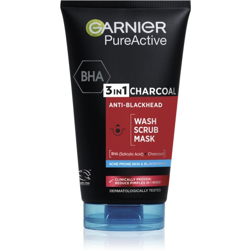 Черная маска для лица Garnier Pure Active от черных точек и прыщей с активированным углем 3в1 150 мл
Черная маска для лица Garnier Pure Active от черных точек и прыщей с активированным углем 3в1 150 мл