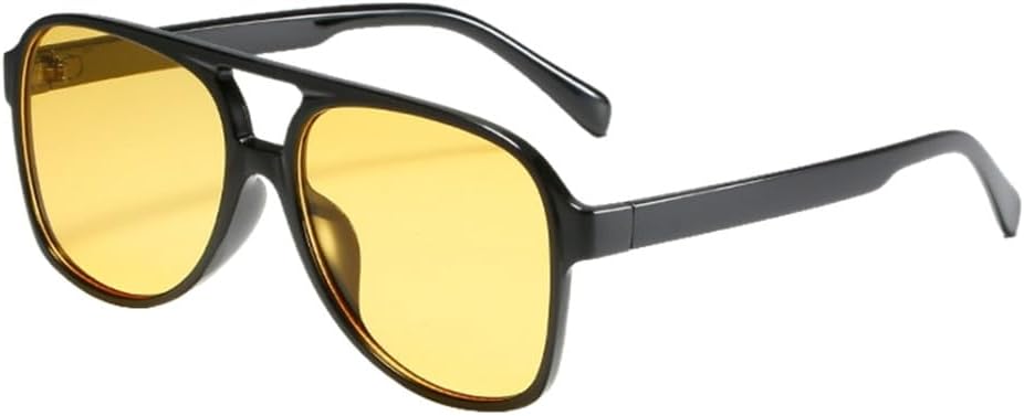 Классические солнцезащитные очки большого размера для женщин в стиле ретро-винтаж с двойной перемычкой, большие солнцезащитные очки унисекс, желтые очки для вождения generic, Black Yellow
Классические солнцезащитные очки большого размера для женщин в стиле ретро-винтаж с двойной перемычкой, большие солнцезащитные очки унисекс, желтые очки для вождения generic, Black Yellow